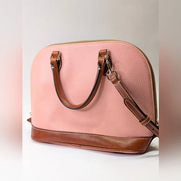 Dooney & Bourke Pink and Brown Satchel